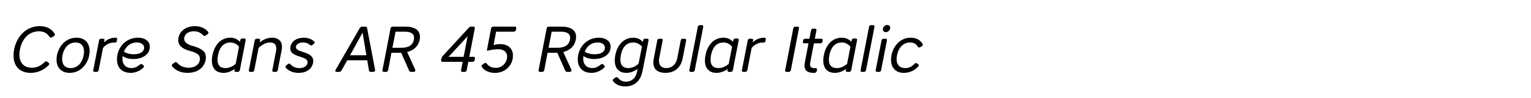 Core Sans AR 45 Regular Italic